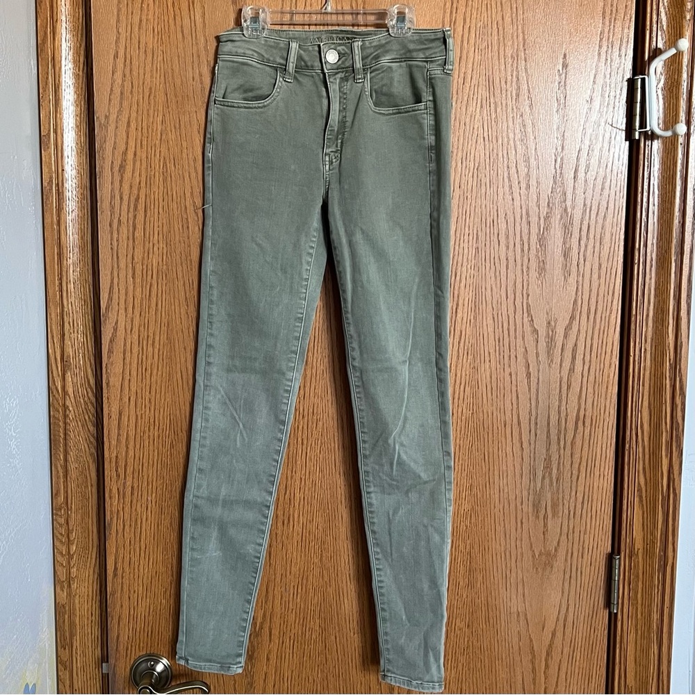 American Eagle, next level stretch, high-rise, jeggings, size 4 long